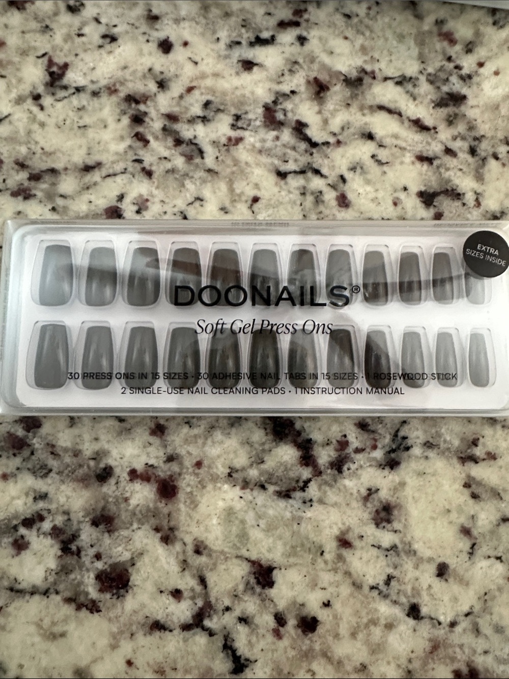 Soft Gel Press-On Nails - Gray Set